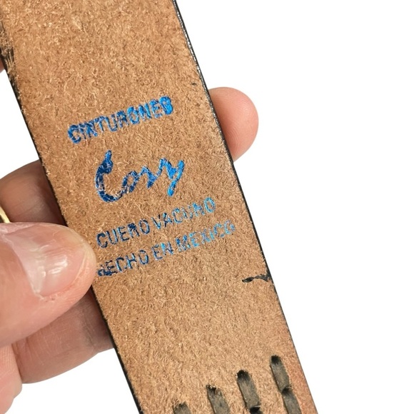 Vtg Mens Belt Black Leather
38 Handcrafted Mexico
Cowboy Rodeo Western 1.5" - Picture 10 of 16